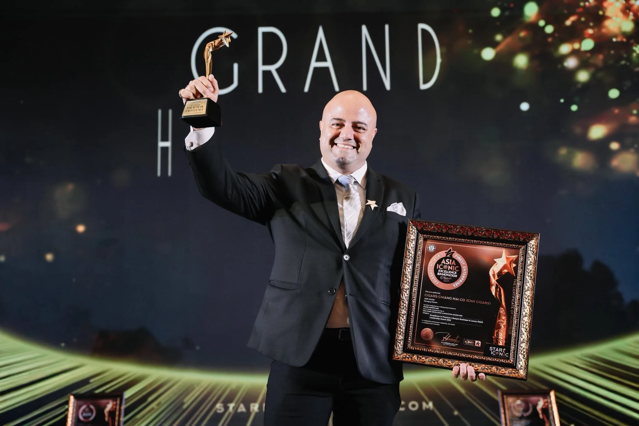 CNX Cigars award celebration