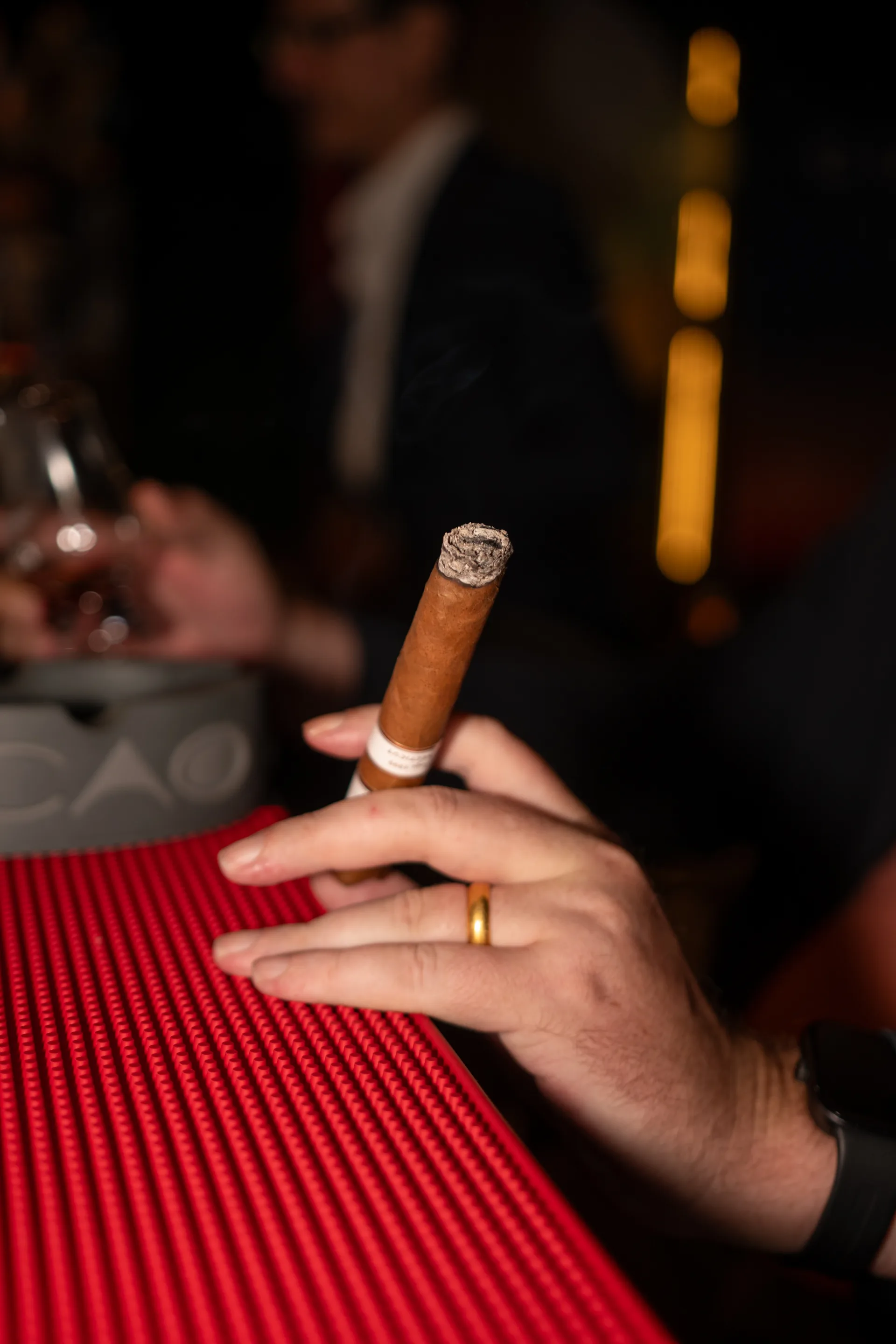 Cigar in ashtray